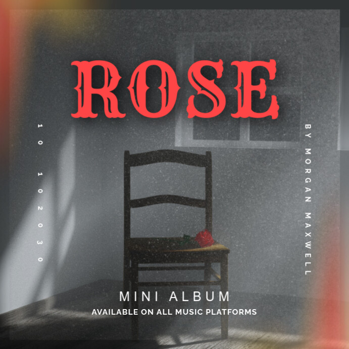 Brown Pastel Rose Movie Album Covers  Instagram Post template