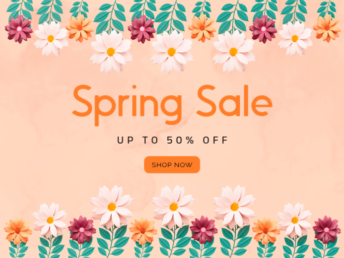 Brown Pastel Spring Sale Yard Sign Template | PosterMyWall