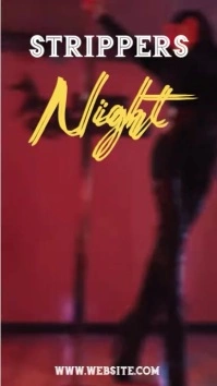 Brown Pastel Strippers Night Party Design Tem template
