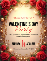 Brown Pastel Valentines Day Flyer (us Letter) template