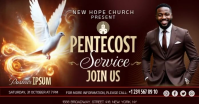Brown Pentecost Church Service Facebook Shared Image Video template
