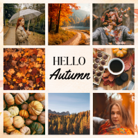 Белый Autumn Publicación de Instagram Template