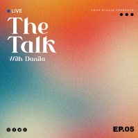 Brown Podcast Promotion Square Persegi (1:1) template