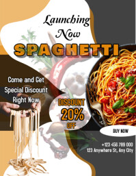 Brown Profesional Lauching Now Pamflet (letter As) Løbeseddel (US Letter) template