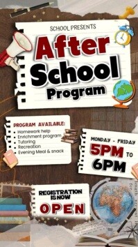 Brown Professional After School Program Instagram Story template