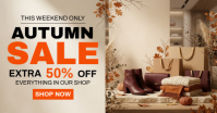 Brown Autumn Sale Facebook Gedeelde Prent Template