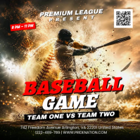 Brown Professional Baseball Game Instagram Post Video template