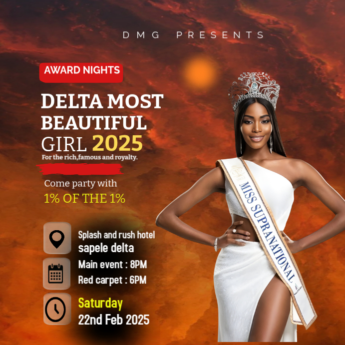Poster For Pageant Plantilla de Brown Professional Beauty Pageant Queen Night Instagram ...