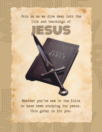 Brown Bible Study Event Folder Template - Page 2