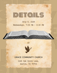 Brown Bible Study Event Folder Template - Page 3