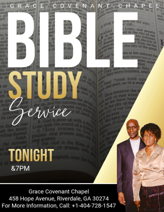 Bible Study Service Flyers Template | PosterMyWall