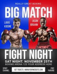 Brown Professional Boxing Match Flyer (us Letter) template