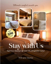 Brown Professional Brown And Cream Modern Hotel Instagram Post Instagram Portrait template