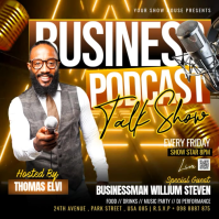Brown Professional Business Podcast Instagram Post Video template