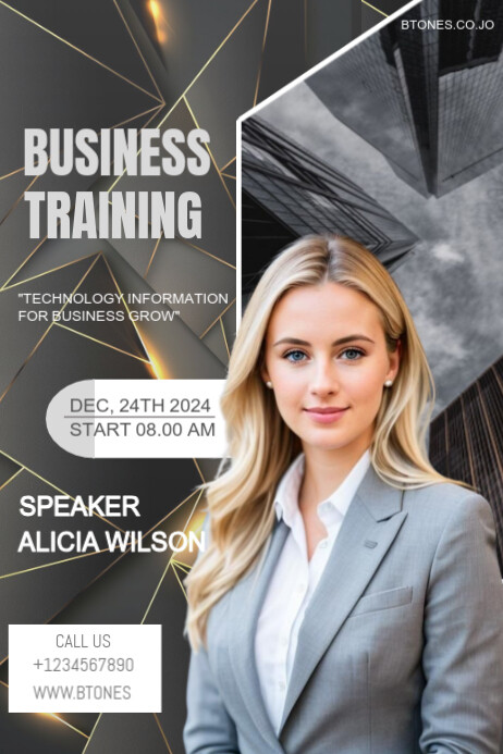 Copy of Brown Professional Business Training Poster | PosterMyWall