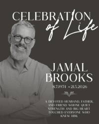 Brown Celebration of Life Instagram Portrait Template - Page 1