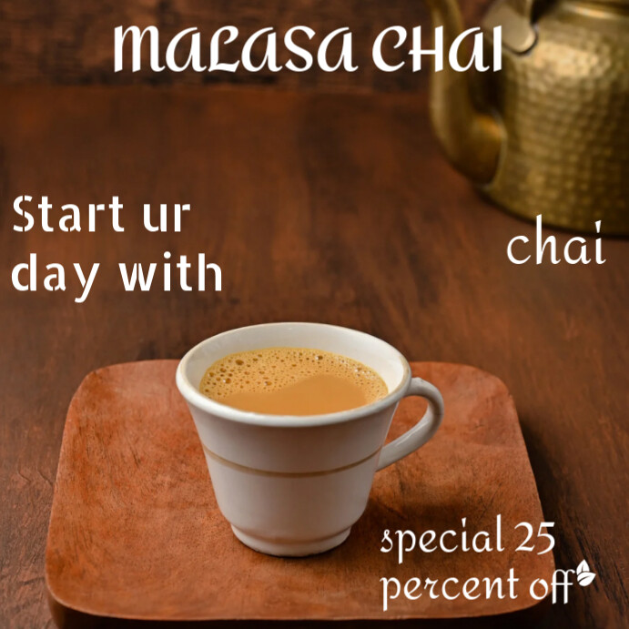Brown Professional Chai Instagram Post Template PosterMyWall
