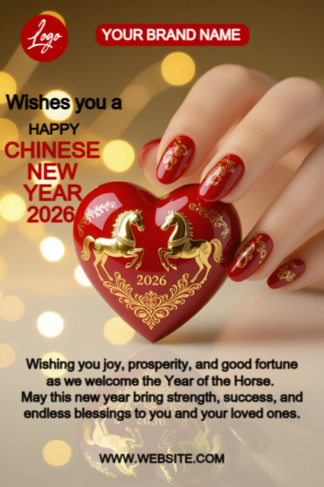 Brown Professional Chinese New Year 2026 Poster Template | PosterMyWall