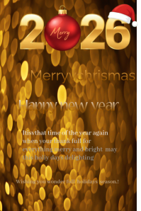棕色 Christmas and New Year Celebration Poster Template
