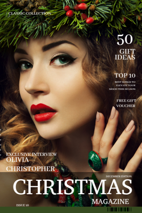 Brown Professional Christmas Magazine Design Poster Template | PosterMyWall