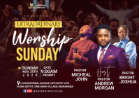 Brown Professional Church A6 template