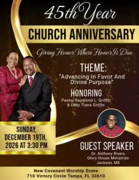 Brown Professional Church Anniversary Flyer Video template