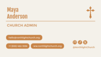 Brown Church Business Card 名片 Template - Page 2