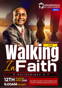 Brown Professional Church Event A5 template