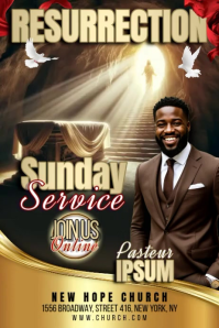 Brown Professional Church Event Banner 4' × 6' Video template