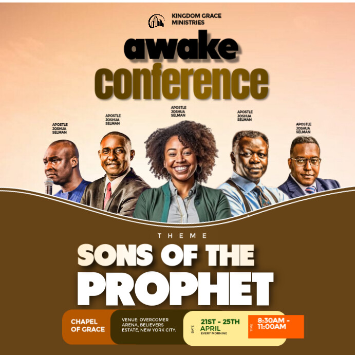 Brown Professional Church Flyers  Instagram Post template