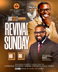 Brown Church Revival Event Instagram Portrait Template