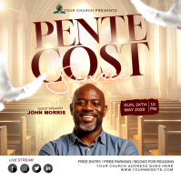 Brown Professional Church Service Event Instagram Post template
