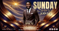 Brown Professional Church Service Facebook Shared Image Video template