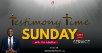 Brown Professional Church Service Facebook Shared Image template