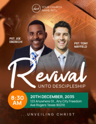 Brown Professional Church Service Flyer (us Letter) template