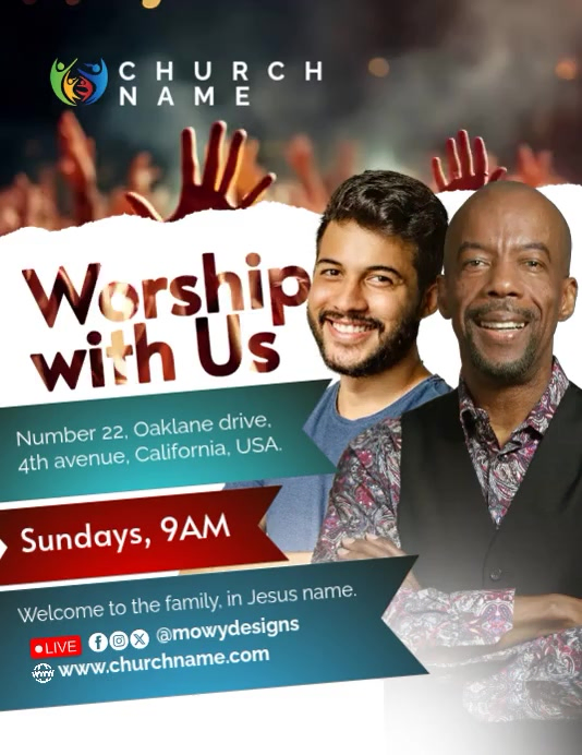 Community Service Invite Church Service Invitation Template | PosterMyWall