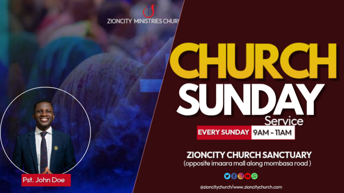 Church Service Promotion Template | PosterMyWall