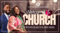 Brown Professional Church Welcome Digital Display Video template