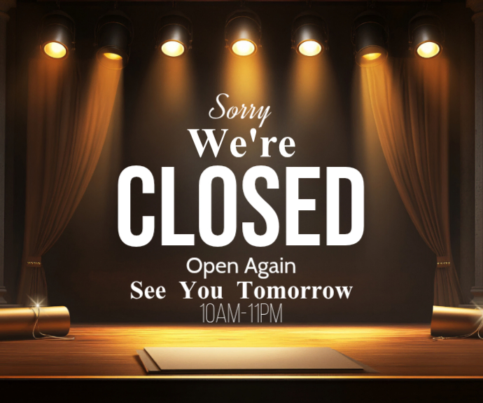Modello Brown Professional Closed Sign Medium Rectangle | PosterMyWall