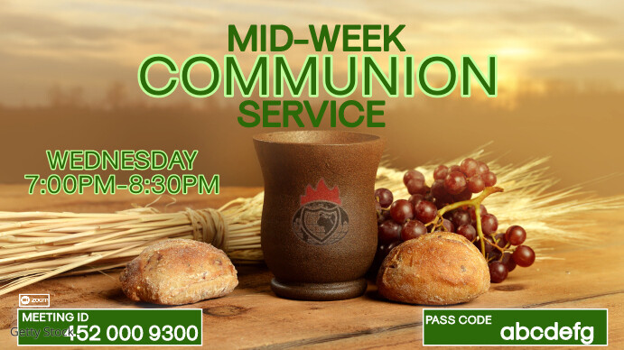 Brown Professional Communion Digital Display Template | PosterMyWall
