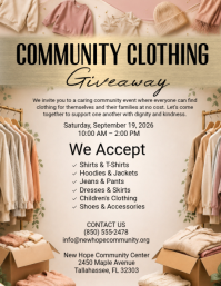 Brown Community Clothing Giveaway Iflaya Template