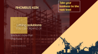 Коричневый Construction and Engineering Affichage numérique Template