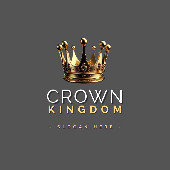 Copy of Brown Professional Crown Kingdom Logo | PosterMyWall