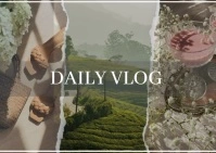 Brown Professional Daily Vlog Postcard Briefkaart template
