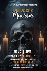 Brown Professional Day Of The Dead  Poster Plakkaat template