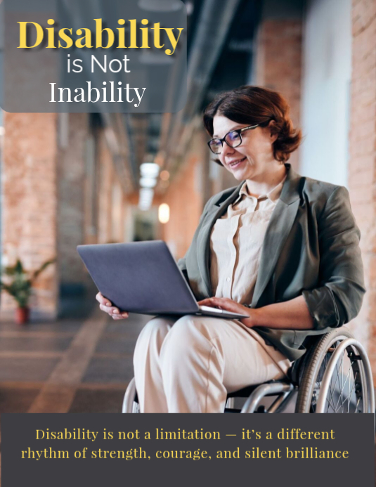 Brown Professional Disability Day Flyer (us Letter) Template | PosterMyWall
