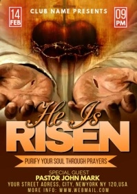 Brown Professional Easter A6 template