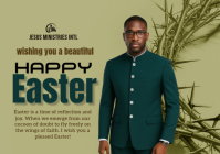 Brown Professional Easter Celebration A4 template