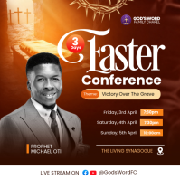 Brown Professional Easter Conference Instagram Post template
