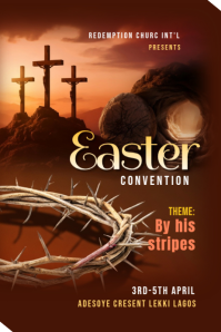 Brown Professional Easter Convention Poster Iphosta template